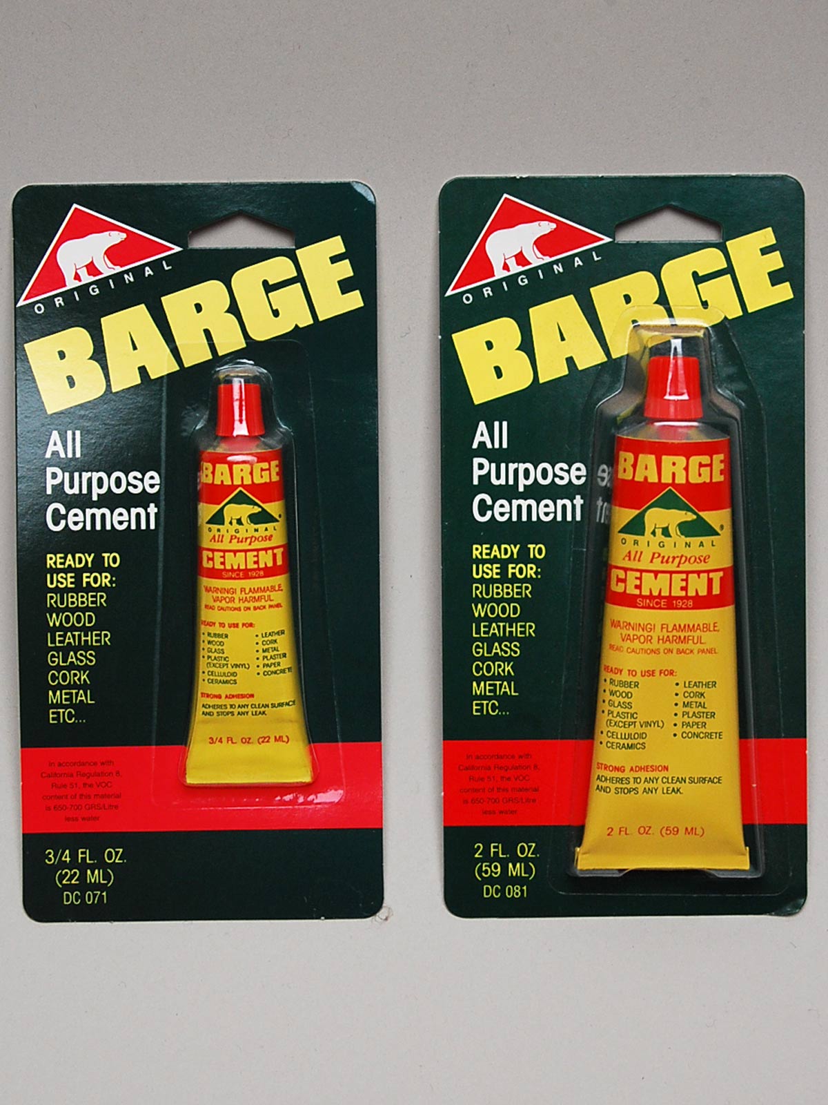 Renegade Juggling - Barge Cement Tubes - repair contact cement