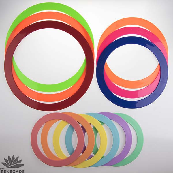 colorful juggling rings