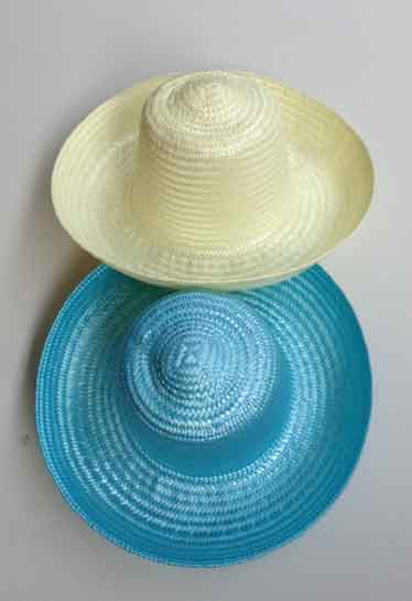 flying Hat in solid white and blue