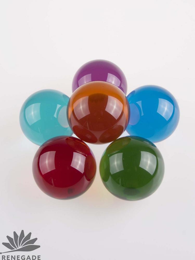 Myth Fluorescence Acrylic Crystal Contact Juggling Ball 76mm 300g Pouch Red for sale online 