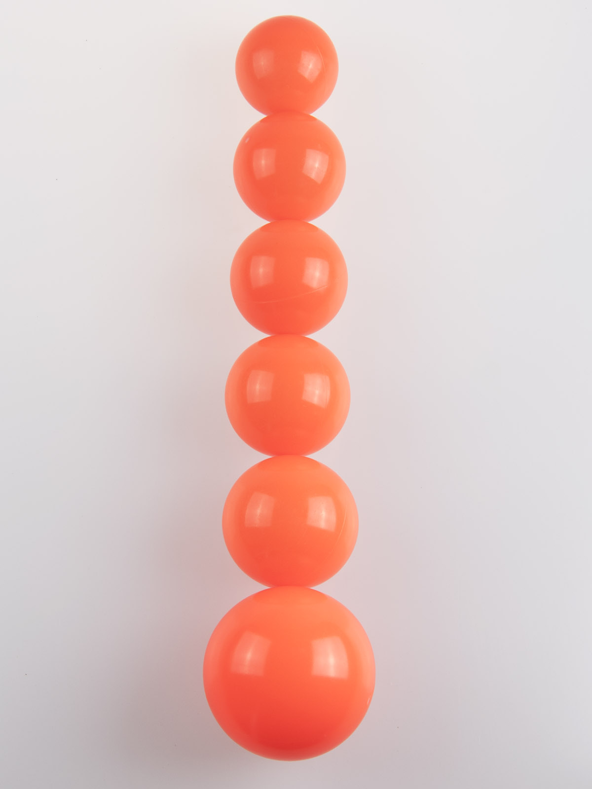 seven sizes of juggling balls