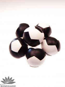 black and white beanbag juggling ball