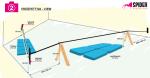 Indoor slackline gym layouts