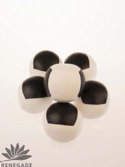 Black and White 6 panel PU Beanbag (65mm, 115 grams) 