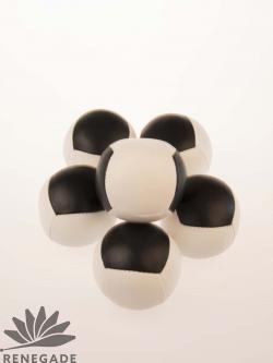 Black and White 6 Panel PU Beanbag (68mm, 125 grams) 
